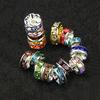 50 stk/parti 8 mm Strass Rondeller Krystallperler Løse Avstandsperler Charms for DIY Håndlaget Smykketilbehør Produksjonsmateriell