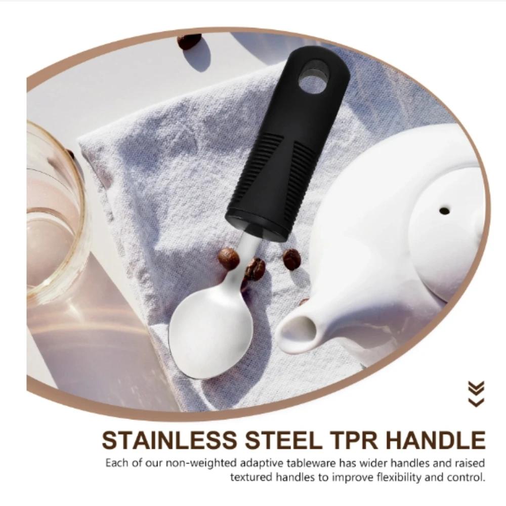 Weicher Gummigriff Anti-Shake Adaptives Besteck Behindert Ältere Edelstahl Messer Gabel Löffel Rehabilitation Esshilfe Set