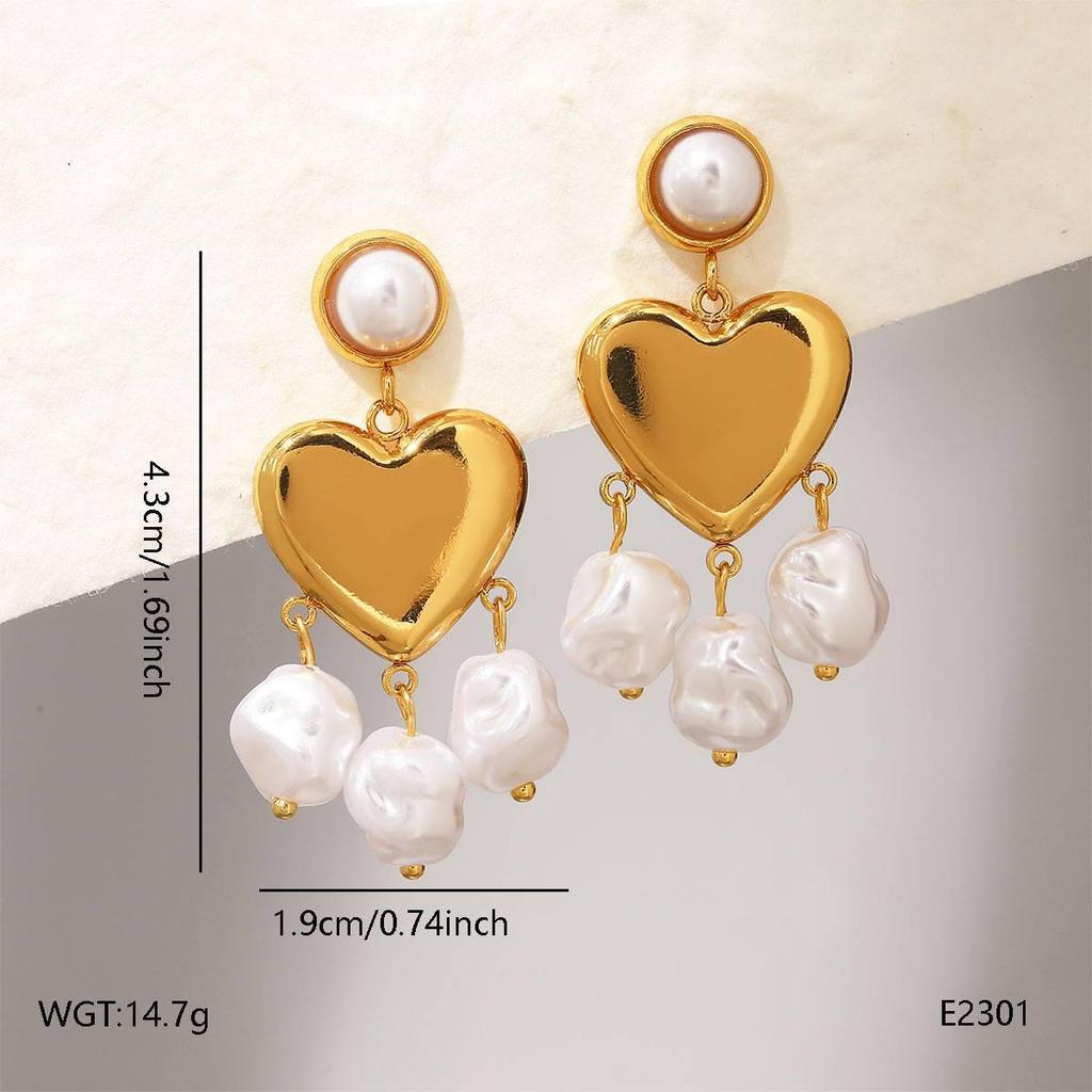 Gold C-Shaped Round Hoop Earrings with Bright Surface, French Light Luxury, High-End Stainless Steel