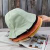 Fashion Solid Color Bucket Hat for Women Spring Summer Cotton Wide Brim Sunshade Fisherman Cap Girls Casual Outdoor Basin Hat
