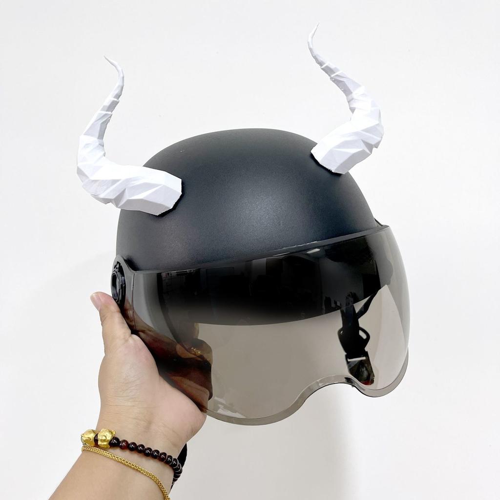 Factory Direct 3D Printed Original Plastic Crafts Devil Horns Helmet Decorations Personalized Ornaments 3M Adhesive Gift