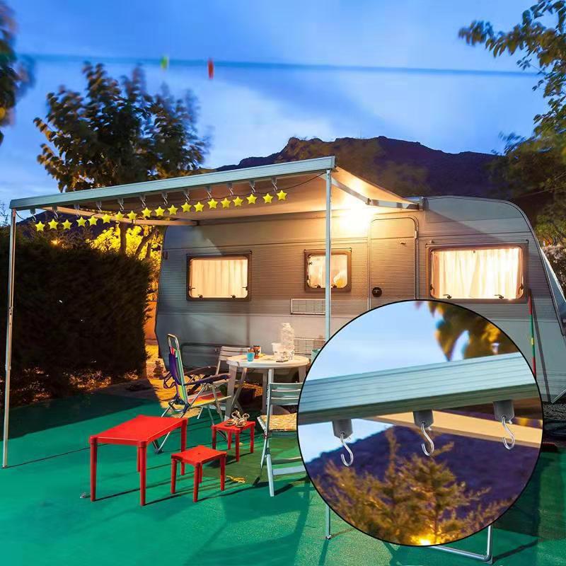 

10 штук уличных крючков для RV, S-образные уличные крючки для сарая, металлические крючки для праздничной подсветки, шляп, уличные аксессуары для кемпинга