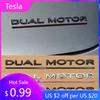 מדבקת רכב 2025 חדשה טסלה DUAL MOTOR אותיות מודגשות סמל עבור טסלה דגם 3 Y S X עיצוב רכב שיפוץ תא מטען תג מדבקה