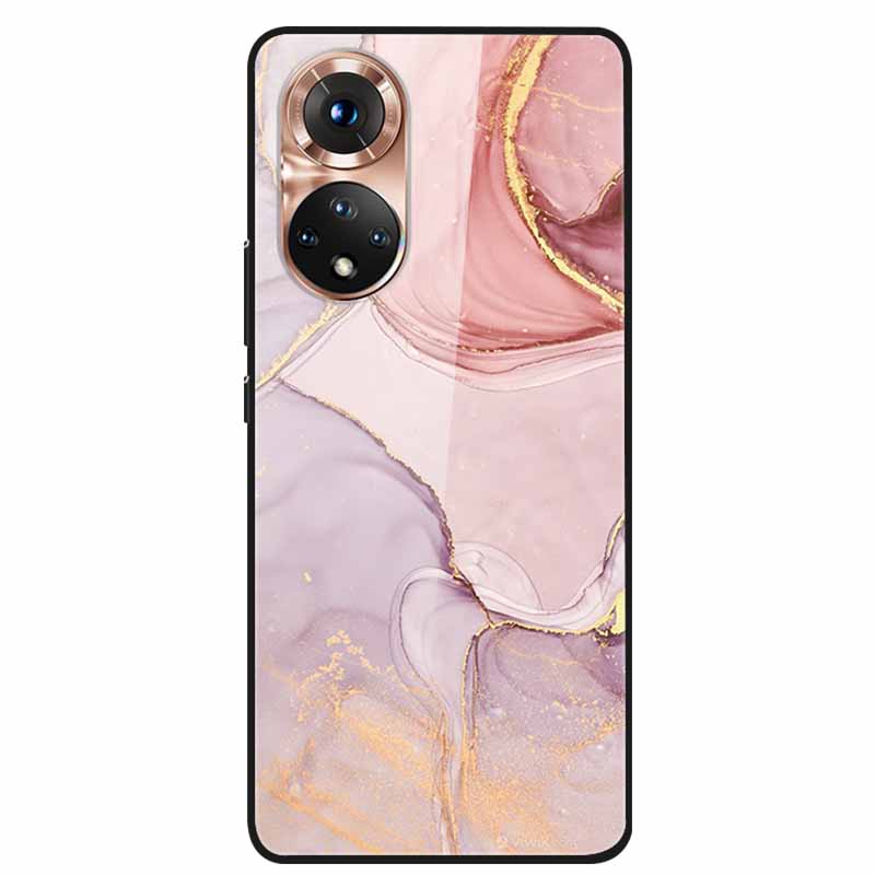For Honor 50 Case Marble Tempered Glass Back Cover Hard Case For Huawei Honor 50 Pro Phone Cases NTH-AN00 NTH-NX9 Fundas Coque