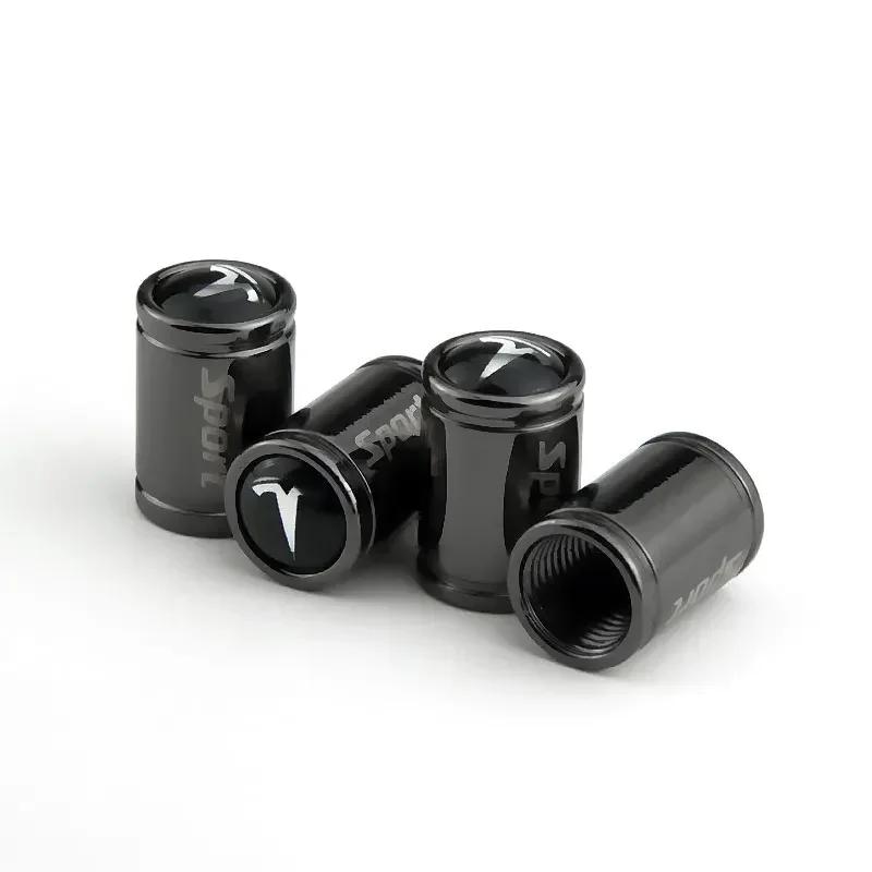 

Car Sticker Tesla 4pcs Car Wheel Tire Valve Stem Caps Tyre Cover for Tesla Model 3 ModelY ModelS X Roadster P75D P85D P90D P100D