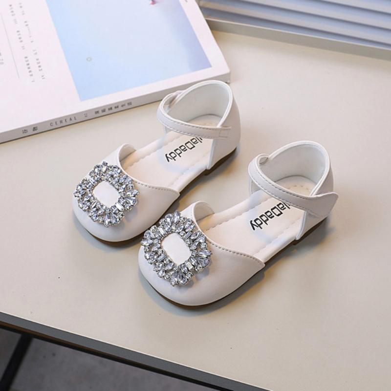 Girl Princess Dress Sandals Summer Rhinestone Buckle Children Princess Shoes Fashion Causal Kids Wedding Party Sandals Versatile