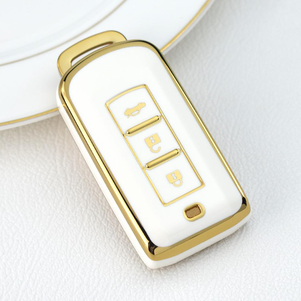 

Чехол-держатель для смарт-ключа из ТПУ для Mitsubishi Outlander Lancer 10 Pajero Sport ASX RVR L200 Eclipse Cross, автоаксессуары белый