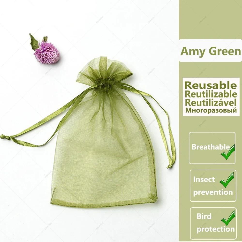 10-500Pcs Grapes Fruit Protection Bags Plant Grow Bags Garden Anti-Bird Netting Mesh Bag Vegetable Strawberry Bags Garden Tools