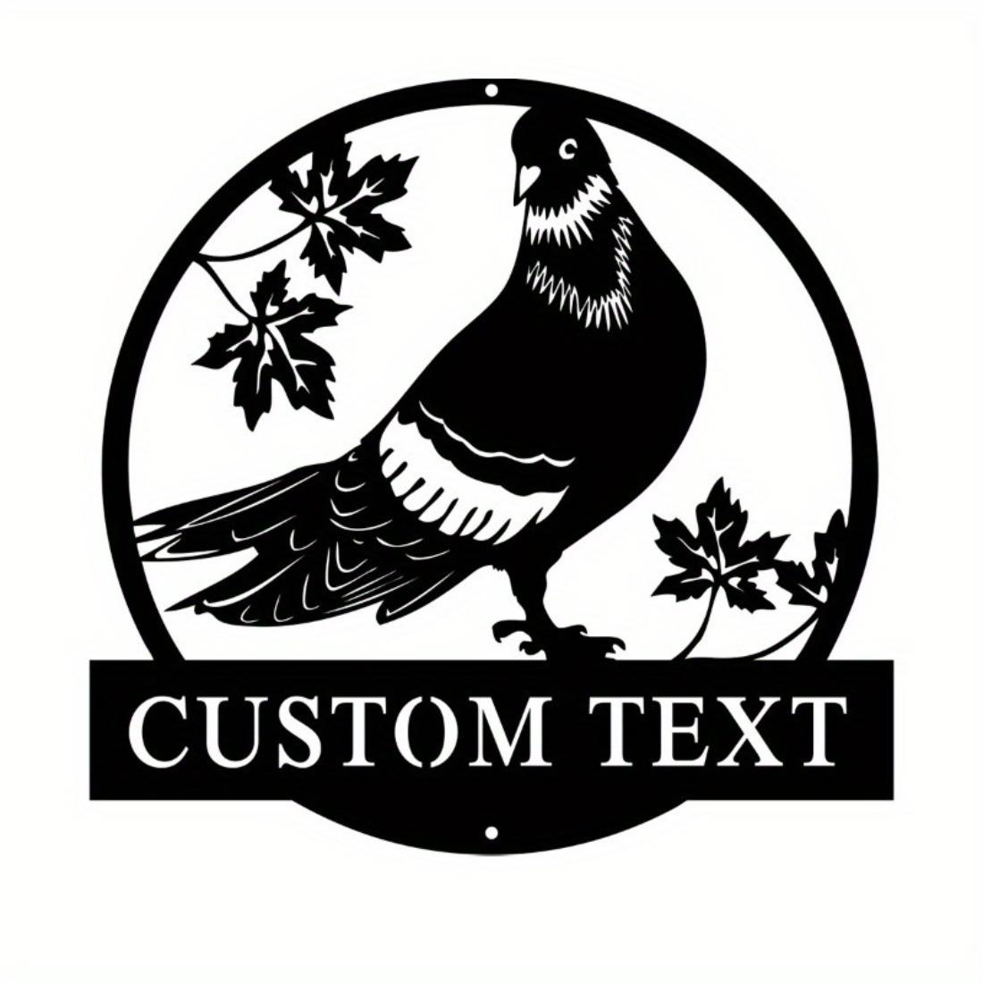 

Custom Pigeon Metal Wall Art, Personalized Pigeon Sign for Home Decor, Unique Handmade Tin Plate M