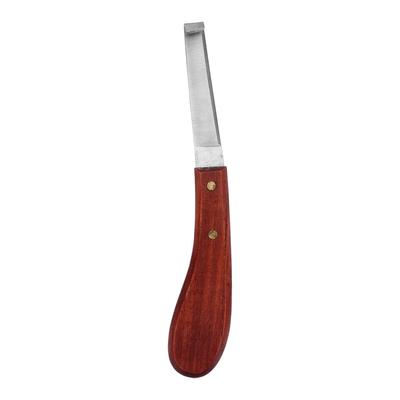 Horse Hoof Knife Hoof Trimming Tool with Wooden Handle Stainless Steel Blade for Farm Single Edged