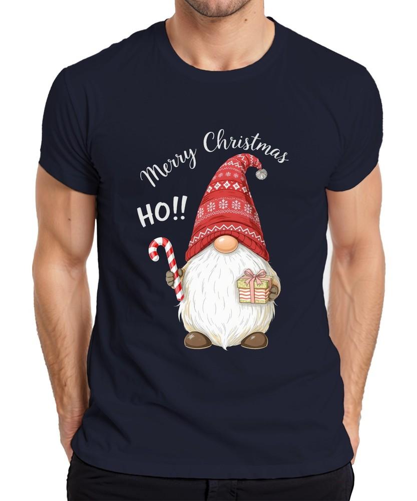Merry Christmas Ho Christmas Gnome Gnome Candy Cane Hat Unisexs TShirt S