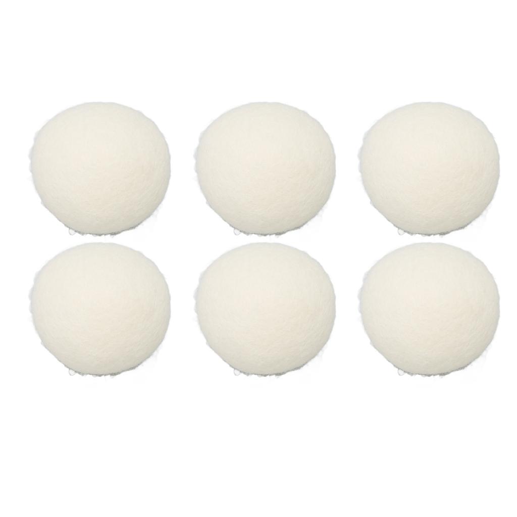 6Pcs Wool Drying Balls Reusable Skin Friendly Static Reduction Time Saving Fabric Softener Ball for