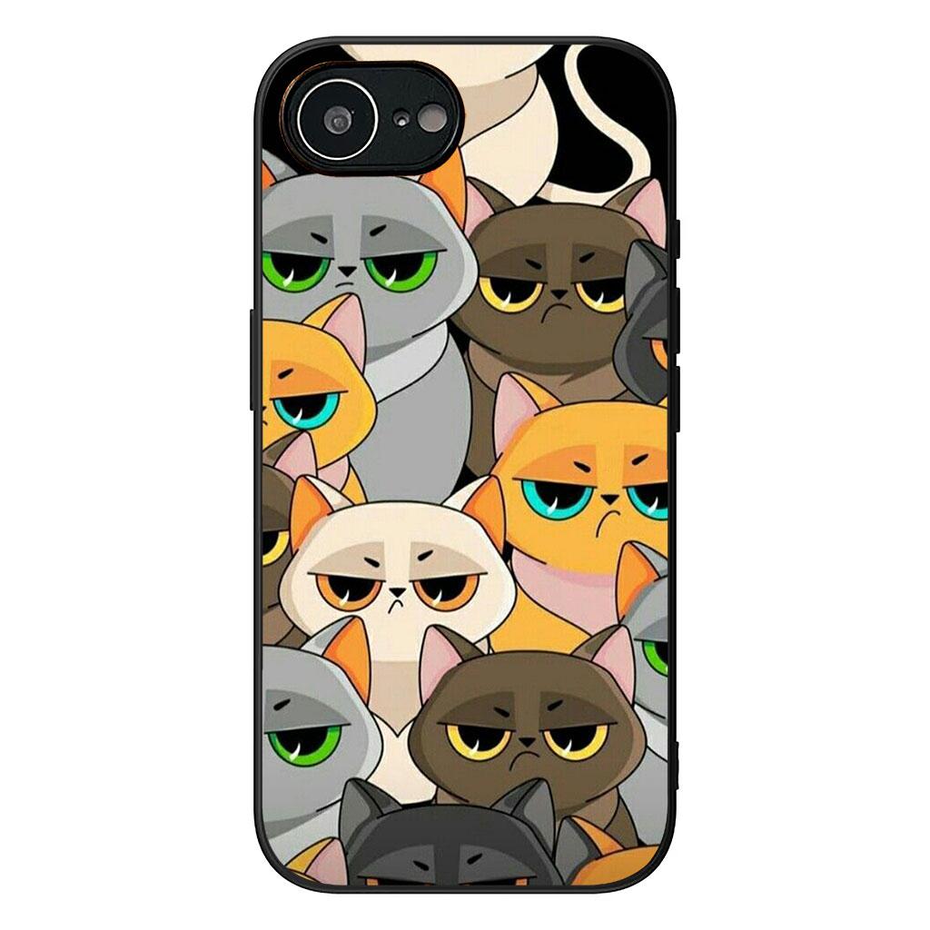 Cover for Samsung Galaxy A25 A37 A57 A12 A14 A31 A41 A50 A51 A70 A71 A72 A21S A04 M15 Note 20 9 8 10 Phone Case Cat Meow Cute