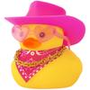 Rubber Cowboy Duck Car Ornaments Yellow Ducks Decoration Dashboard with Cowboy Hat Necklace Sunglasses