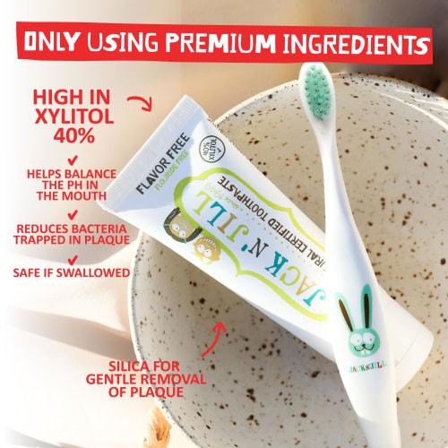 Jack N Jill Natural Toothpaste Flavor Free 50g x 2 Packs