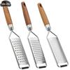 Vegetable Fruit Tools Cheese Grater With Natural Wood Handle Stainless Steel Zester Grater Kitchen Citrus Zester Tool For Ginger
