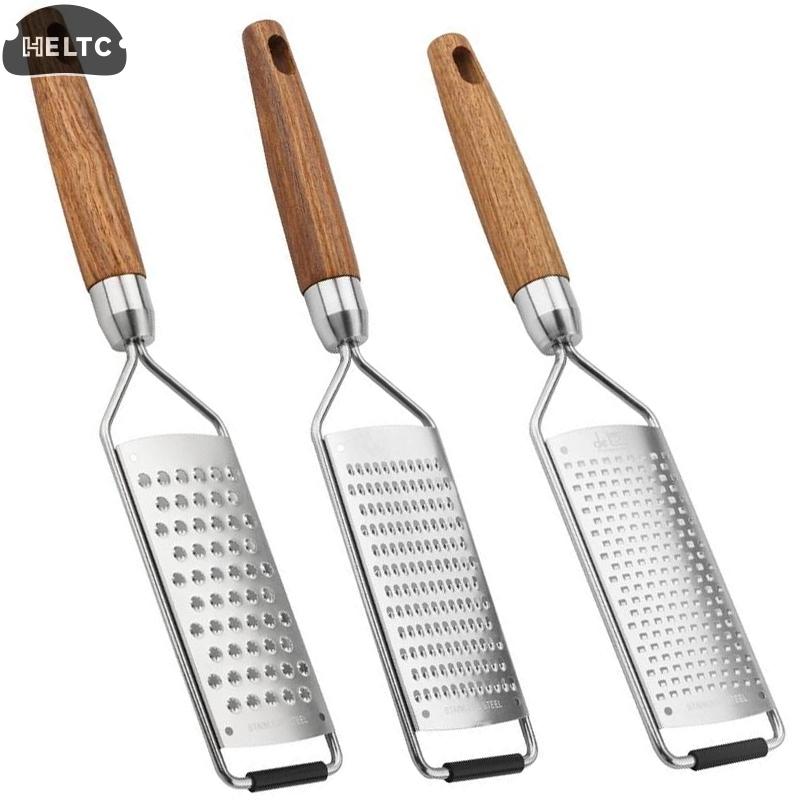 Vegetable Fruit Tools Cheese Grater With Natural Wood Handle Stainless Steel Zester Grater Kitchen Citrus Zester Tool For Ginger