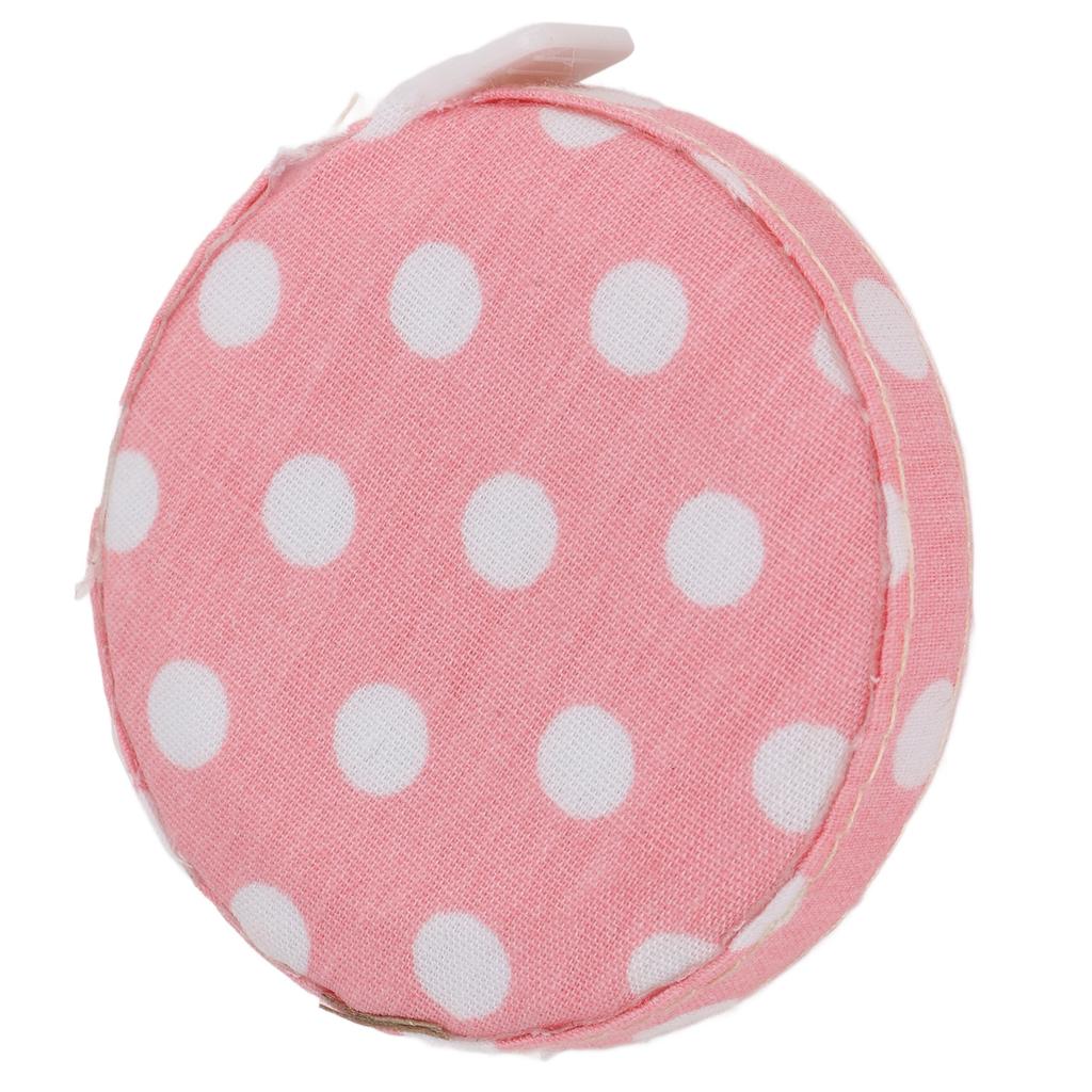 Body Measuring Tape Portable Durable Easy Reading High Accuracy Wide Application Measuring TapePink with White Dot