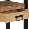 Console Table with Shelf Brown 90 X 33 X 75 Cm Solid Acacia Wood