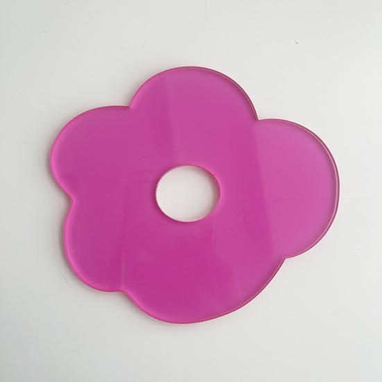 Acrylic Flower Coaster Heat-Resistant Cute Clear Cup Mat for Desk Kitchen Living Room Waterproof Non-Slip Reusable Drink Mat for Mugs