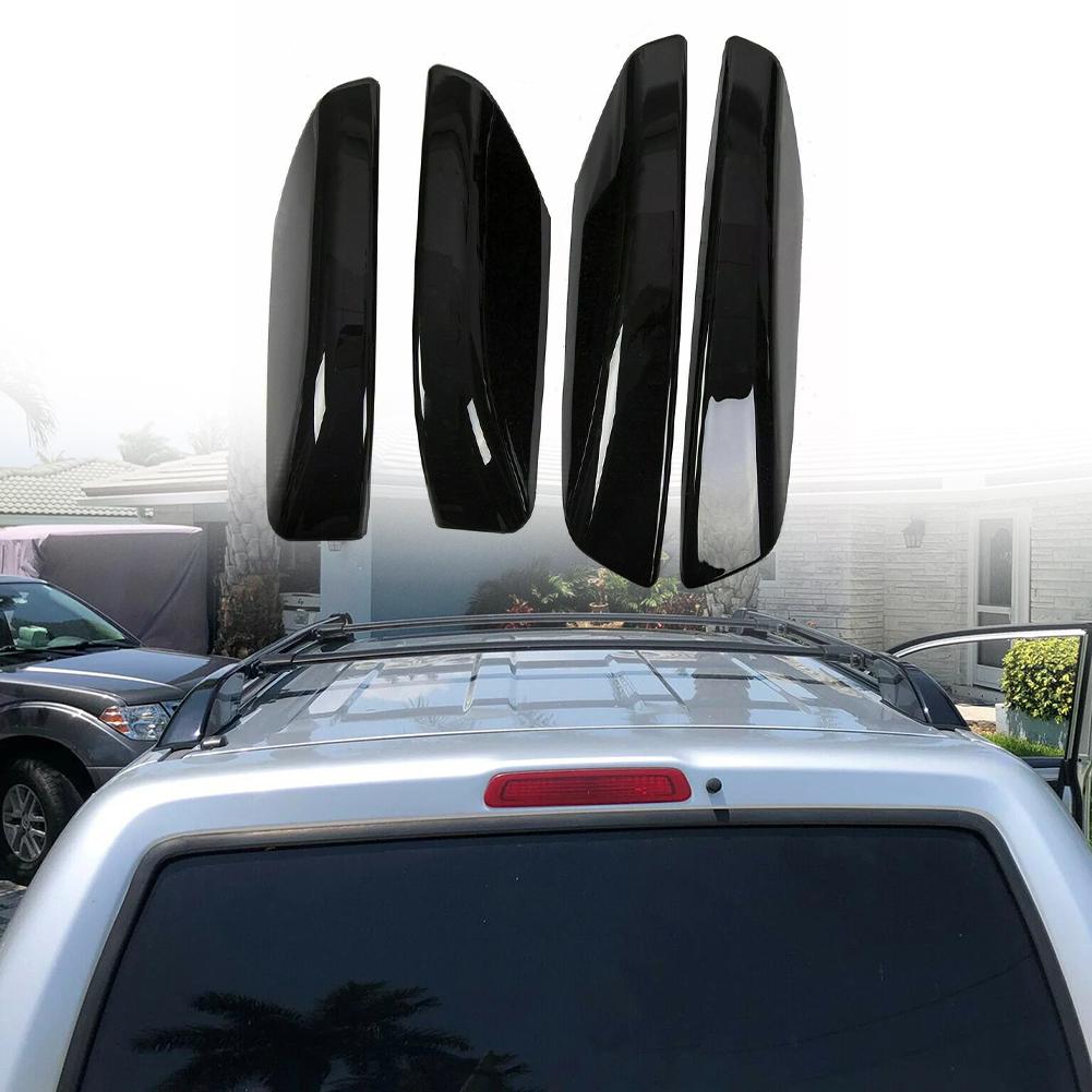4pcs Roof Rack Bar Rail End Cover Shell Cap For Toyota For 4Runner N210 2003-2009 Car Roof Rack Rail End Covers