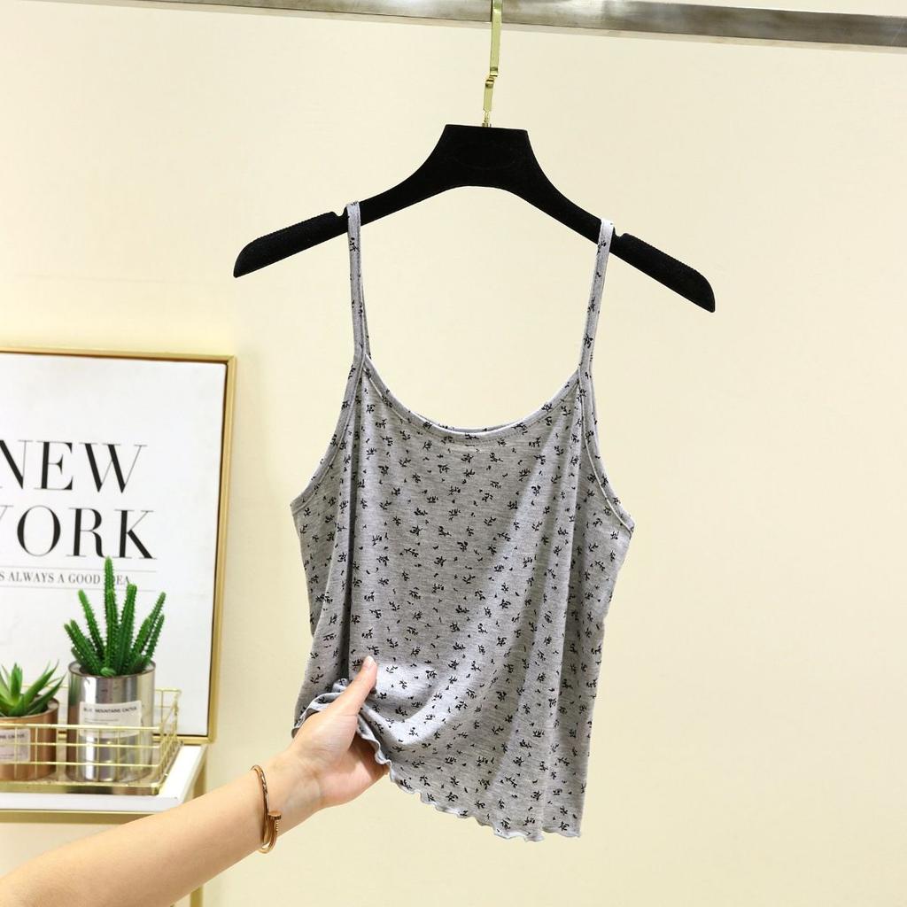 Dámské tištěné tílko Jaro Léto Nové Tenké Krajkové Podvlékací tílko Vnitřní Tenké Krátké Velká Velikost Spodní Košilka