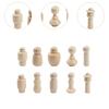 10Pcs Wood Peg Dolls Crafts Projects Little Wooden Peg People Unfinished for Toddlers Children Boys Girls Preschool Kids
