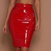 Nuovo Stile Moda Mini Gonna Bodycon Lucida a Vita Alta per Donne