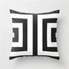 Simple abstract geometric leaf splicing pattern printed pillowcase sofa seat waist cushion  cover modern home decoration