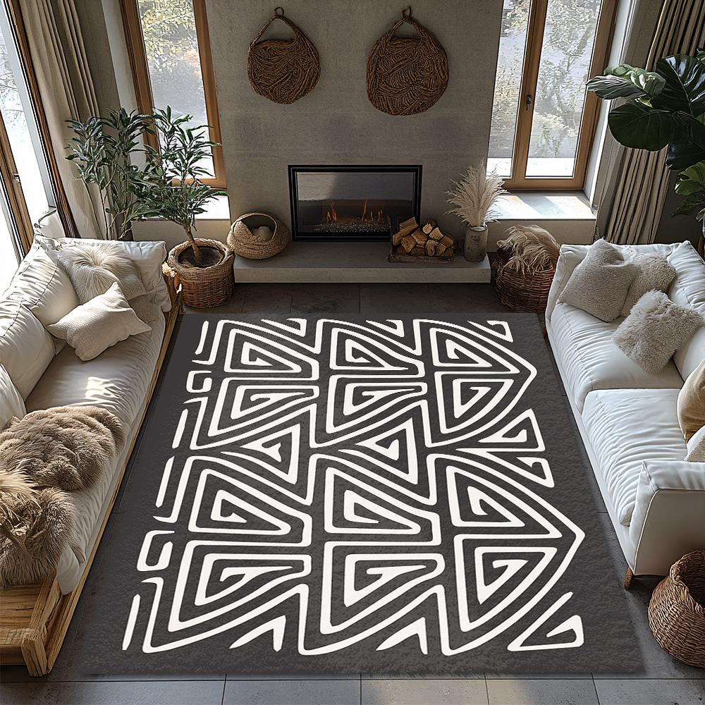Geometric Pattern Doormat Indoor Outdoor Rug Washable Floor Mat Entrance Carpet Home Decor Modern Abstract Area Rug Non Slip