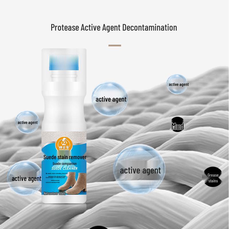 Nubuck & Suede Shoe Cleaner for Suede & Reverse Suede Shoes, Snow Boots, Yellow Boots - 100ml Cleaning Agent