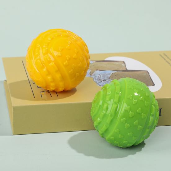 Quietschkugel Hundespielzeug Gummiball Hundekauspielzeug Interaktives Hundezahnreinigung Apportierspielzeug für Welpen Zahnen Hunde Training