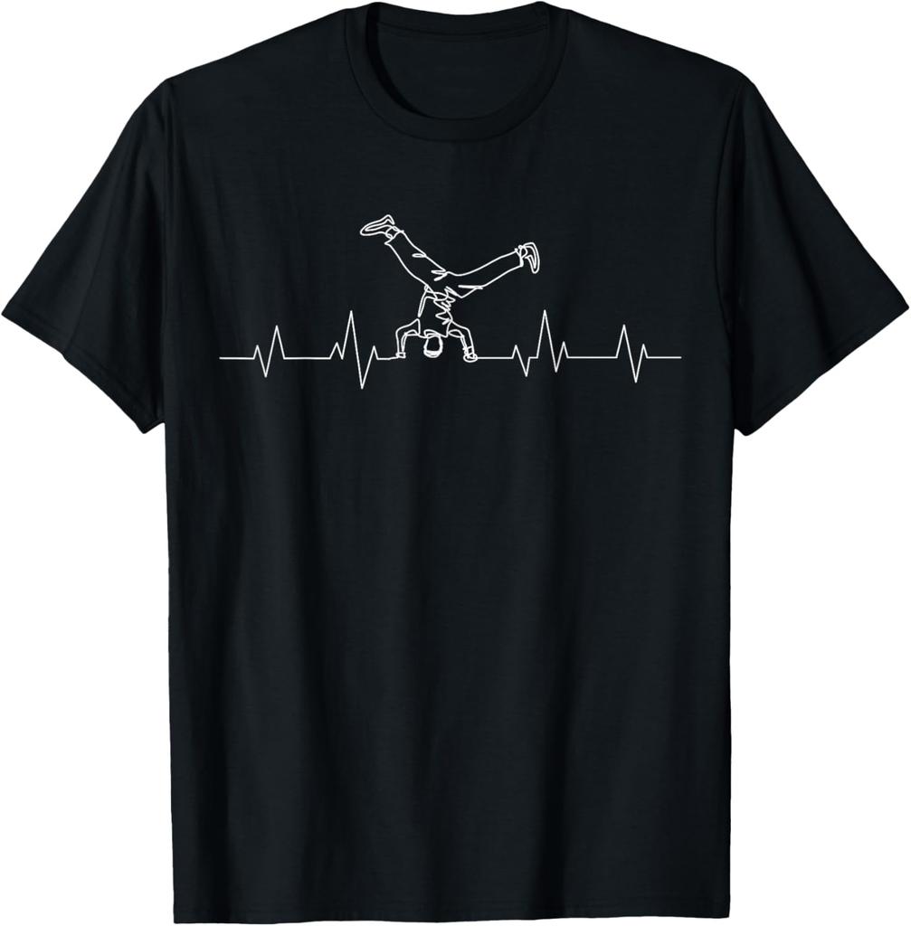 Breakdance Heartbeat Breakdancer Breakdancing Kids Boys Men TShirt Mens Clothing Mens T Shirt Camiseta Hombre