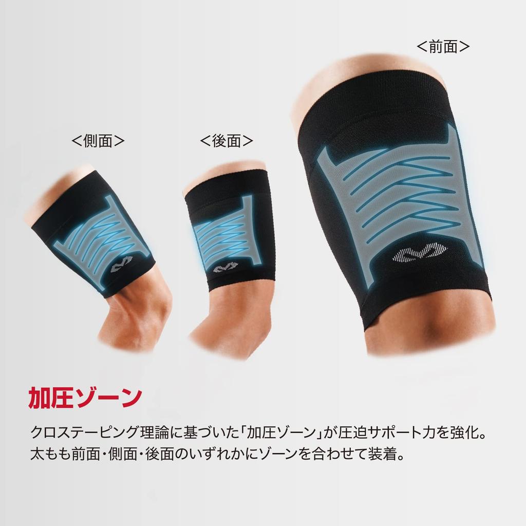 McDavid Active Thin Thigh Support MA105 L Black Tokyo Yakult Swallows Player Tetsuto Favorite Ambidextrous Thigh Comfortable Compression for Daily