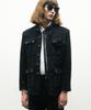 Untage Lame Boucle Tweed Field Jacket (Black)_Uto-Fb48