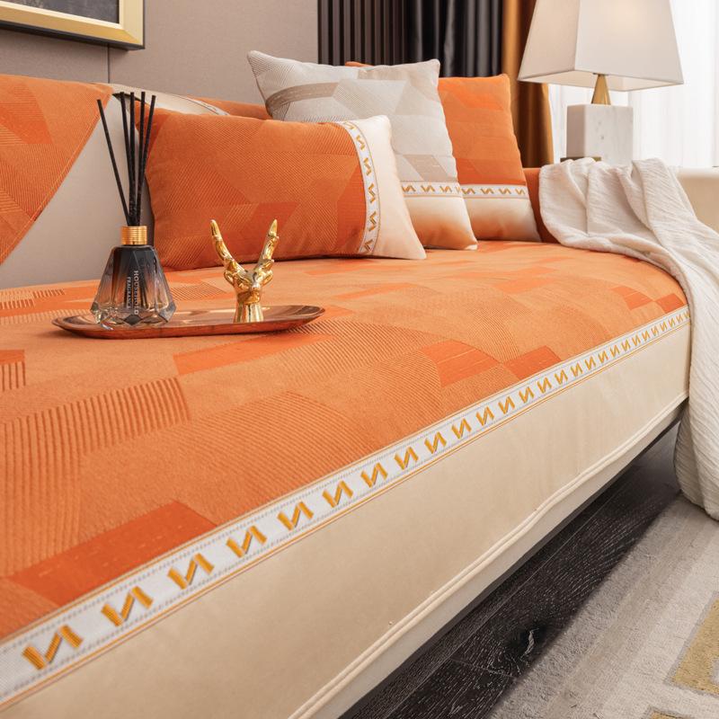 Chenille Sofa Cushion Four Seasons Universal Backrest Towel Cover Cloth Affordable Luxury Style Non-Slip Sofa Cover
