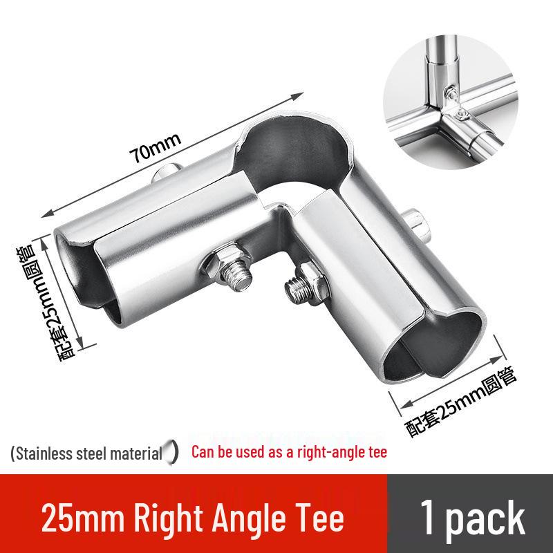 25 Snap-On Stainless Steel Pipe Connectors for Greenhouse Clamps