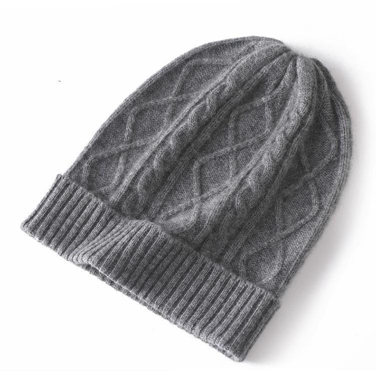 Merino Fine Pure Wool Autumn and Winter Cold Hat Soft, Comfortable and Warm Knitted Wool Hat New Versatile