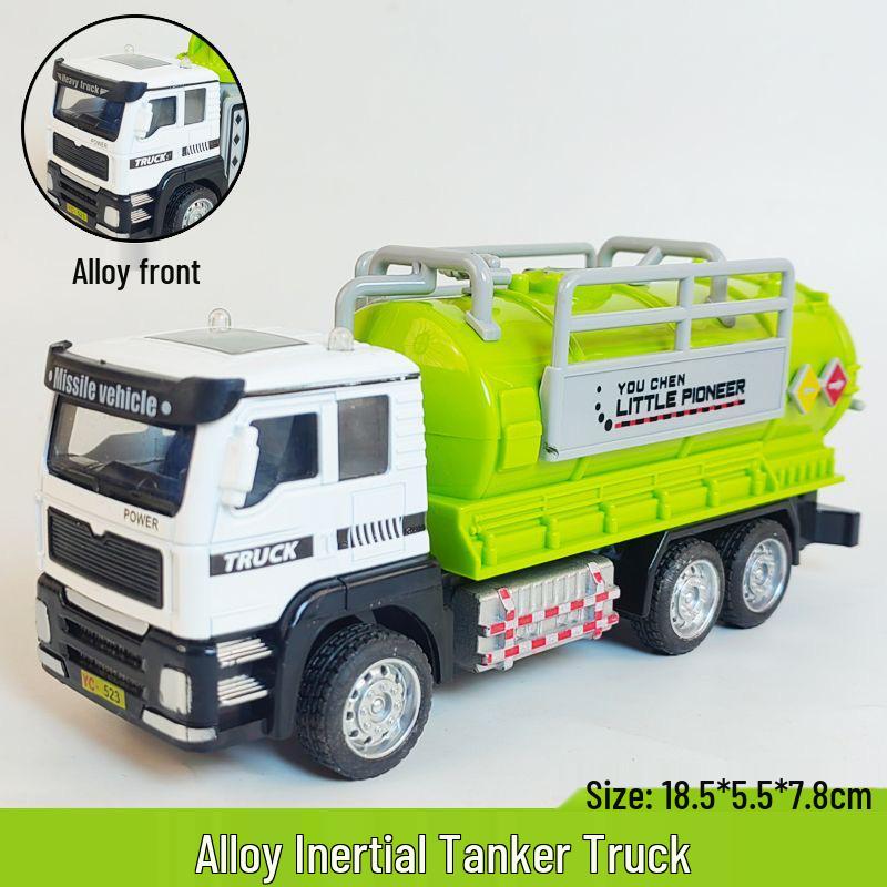 Children's Alloy Construction Vehicle Set - Dump Truck, Mixer, Tanker, Bulldozer, Crane, Excavator