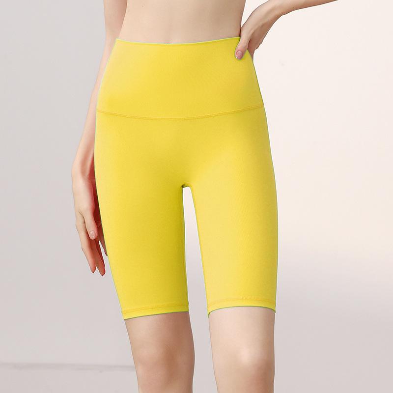 Sports Shorts, Yoga Five-point Pants, Women's High Waist, Hip Lift, Tight Body Wear, Fitness Pants, Running Cycling Pants, Nylon