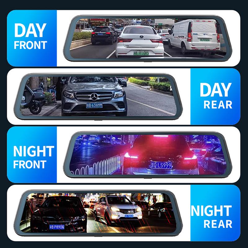 1/2/3 Option WiFi Auto Dashcam, 2K HD Touch Screen Rearview DVR, Front/Inside/Rear 170° Wide Angle Reverse Recording