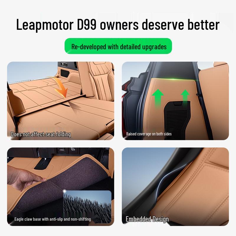 Leapmotor D99 Full Coverage Trunk Mat for 2026 Seven-Seater Model