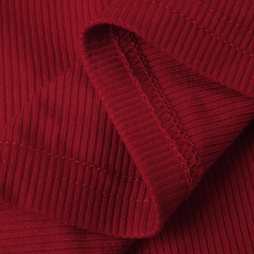 Retro Monogrammed Choker Vest Polyester Hanging Neck High Street Crop Tops Knit Tank Top Open Back Sexy Backless Red Top Women