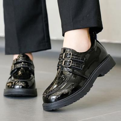 Jungen Lederschuhe, Kinderschuhe, Frühlings- und Herbstmode, Britischer Stil, Schwarze Weichsohle, Grundschüler Auftrittsschuhe