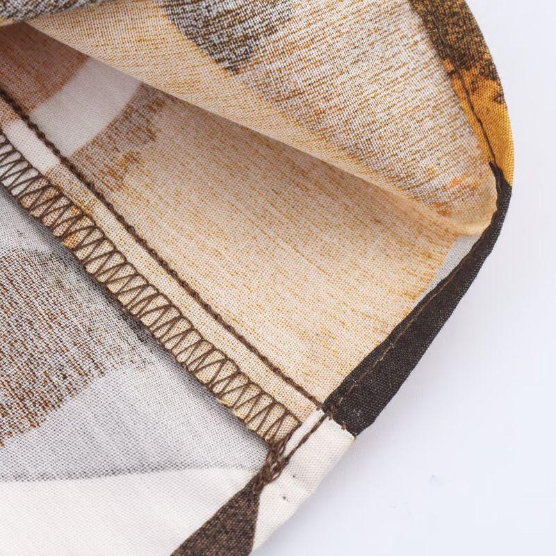 Kaslead New Women clothes Western Style Fashion Simple Print Poplin Belt Skirt 5029171