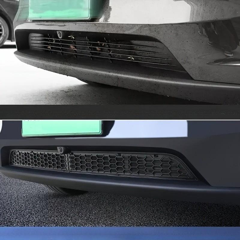 1Set for the Refreshed Model Y/3 Tesla Split Insect Screen, Water Blocking Strip, Air Inlet and Outlet Cover, Detachable Insect Screen