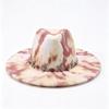 Hot-selling western cowboy hats, new men's and women's party tie-dye top hats, fashionable flat-brimmed jazz hats