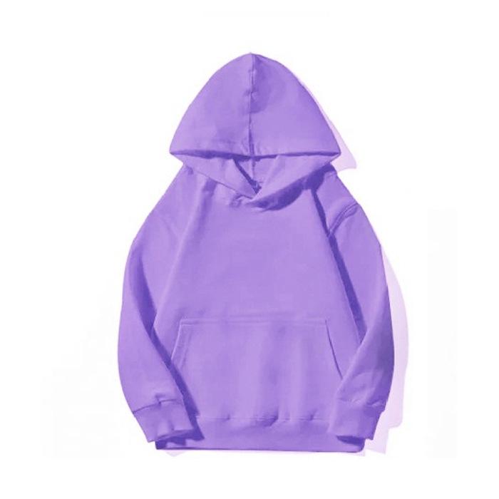 Kinder Kapuzenpullover Unifarben Rundhals - Sweatshirt aus gekämmter Baumwolle mit individuellem Logo