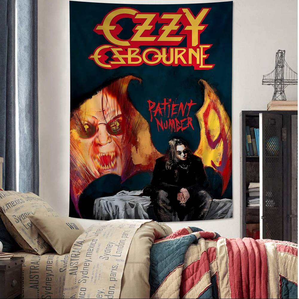Rock Singer Ozzy Osbourne Anime Tapestry Art Science Fiction Room Home Decor Wall Art Decor
