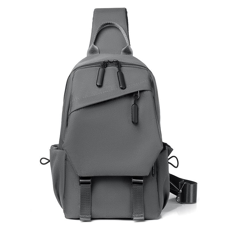 Men s Multifunctional Trendy Chest and Shoulder Sports Bag серый